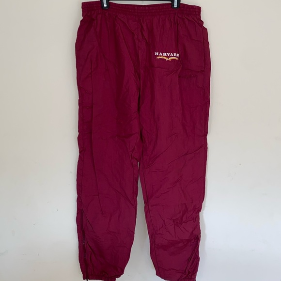 Harvard vintage pull on wind breaker pants lined w/ knit t-shirt material Sz XL - Picture 1 of 8